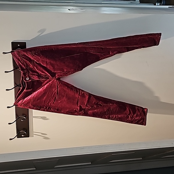 Red velour American eagle jeggings - Picture 1 of 4